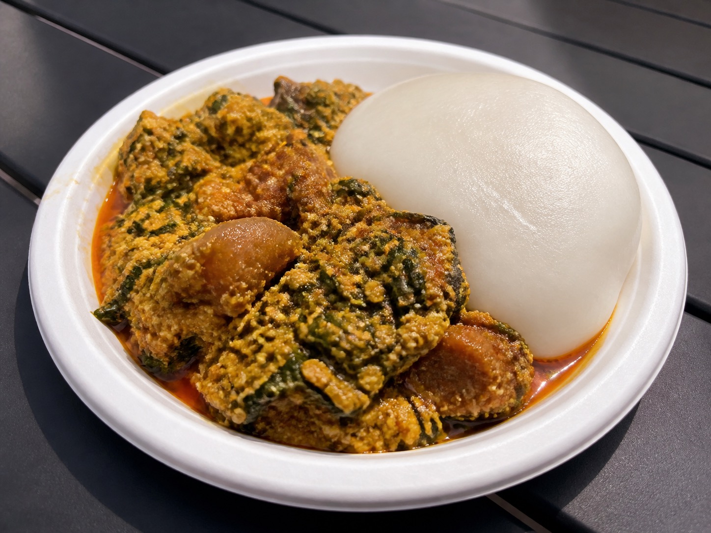 Egusi and pounded yam